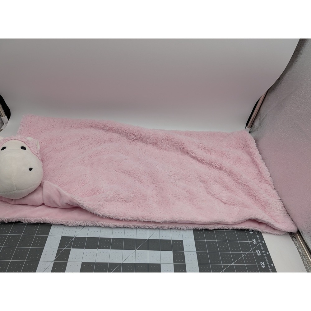Quiltex Pink Cow Lovey Plush Blanket Mat Oversized Large 30 x 29 Stuffed Animal - Picture 4 of 9